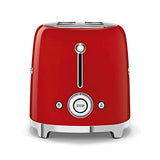 Smeg TSF01RDUK 50's Retro Style 2-Slice Toaster, Red angle 3