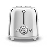 Smeg TSF01SSUK 50's Retro Style 2-Slice Toaster, Polished Chrome angle 3