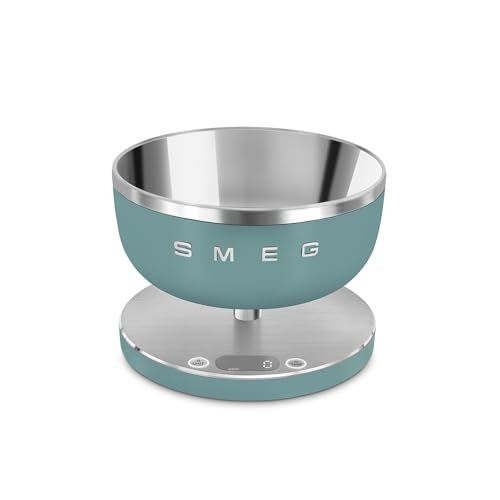 Smeg KSC01EGMWW Collezione Digital Kitchen Scale, Emerald Green Matte