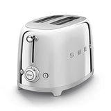 Smeg TSF01SSUK 50's Retro Style 2-Slice Toaster, Polished Chrome angle 1